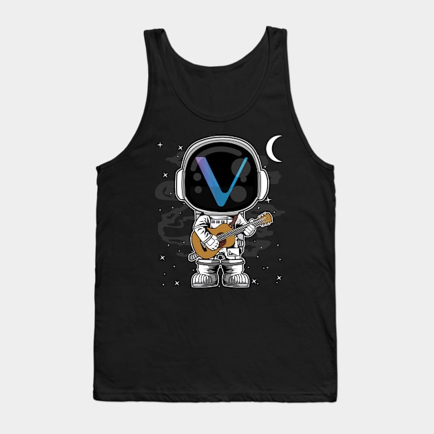 Astronaut Guitar Vechain VET Coin To The Moon Crypto Token Cryptocurrency Blockchain Wallet Birthday Gift For Men Women Kids Tank Top by Thingking About